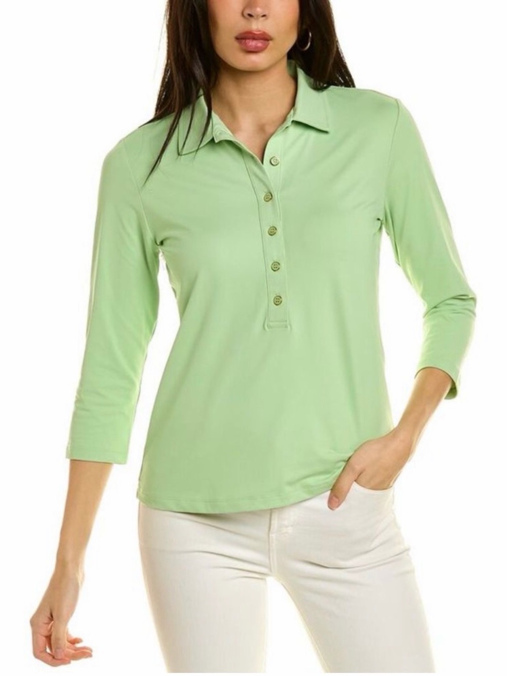 J. McLaughlin court polo in palm green NWOT